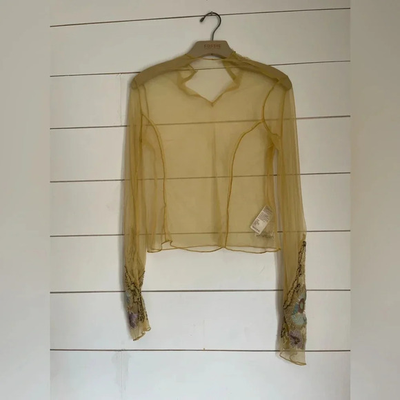 NWOT Free People Bali Posie Mesh Bead Embellished
Cami Top - Picture 6 of 13